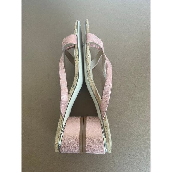 NWT Donald Pliner MIDA Rose Metallic Strappy Mule Block Heel Slip On Sandal 10M - Picture 5 of 10